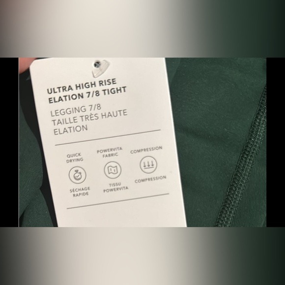 Athleta Ultra High Rise Elation 7/8 Tight // Seaweed Snack - Picture 6 of 6